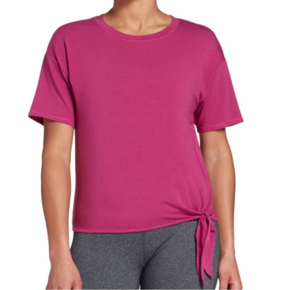 Calia Short Sleeve Side Tie Athletic Tee NWOT